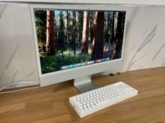 Apple 2021 24” iMac M1 Processor 8GB Ram 256GB SSD macOS Sequoia 15.6, With Boxed Wireless Apple
