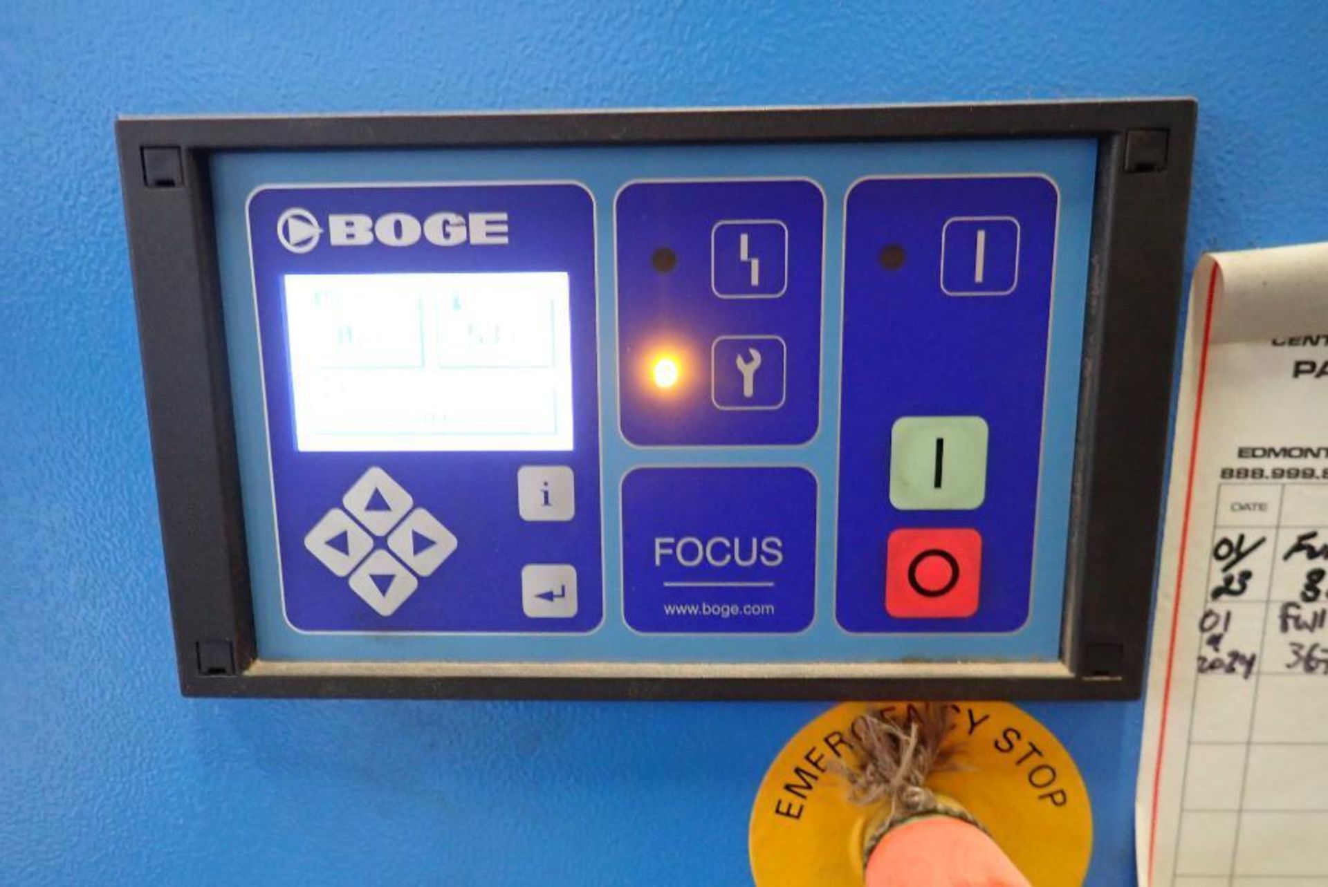 Lot of Boge C30 Screw Compressor Showing 40,472hrs, Purestream Dryer and Receiving Tank. - Image 2 of 5