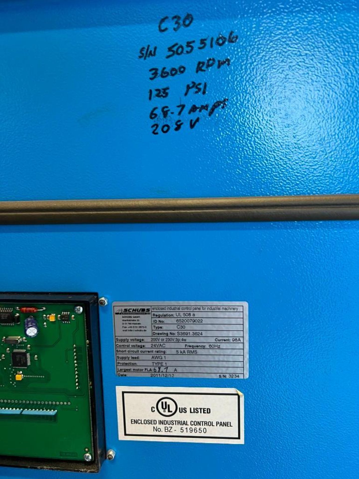 Lot of Boge C30 Screw Compressor Showing 40,472hrs, Purestream Dryer and Receiving Tank. - Image 5 of 5