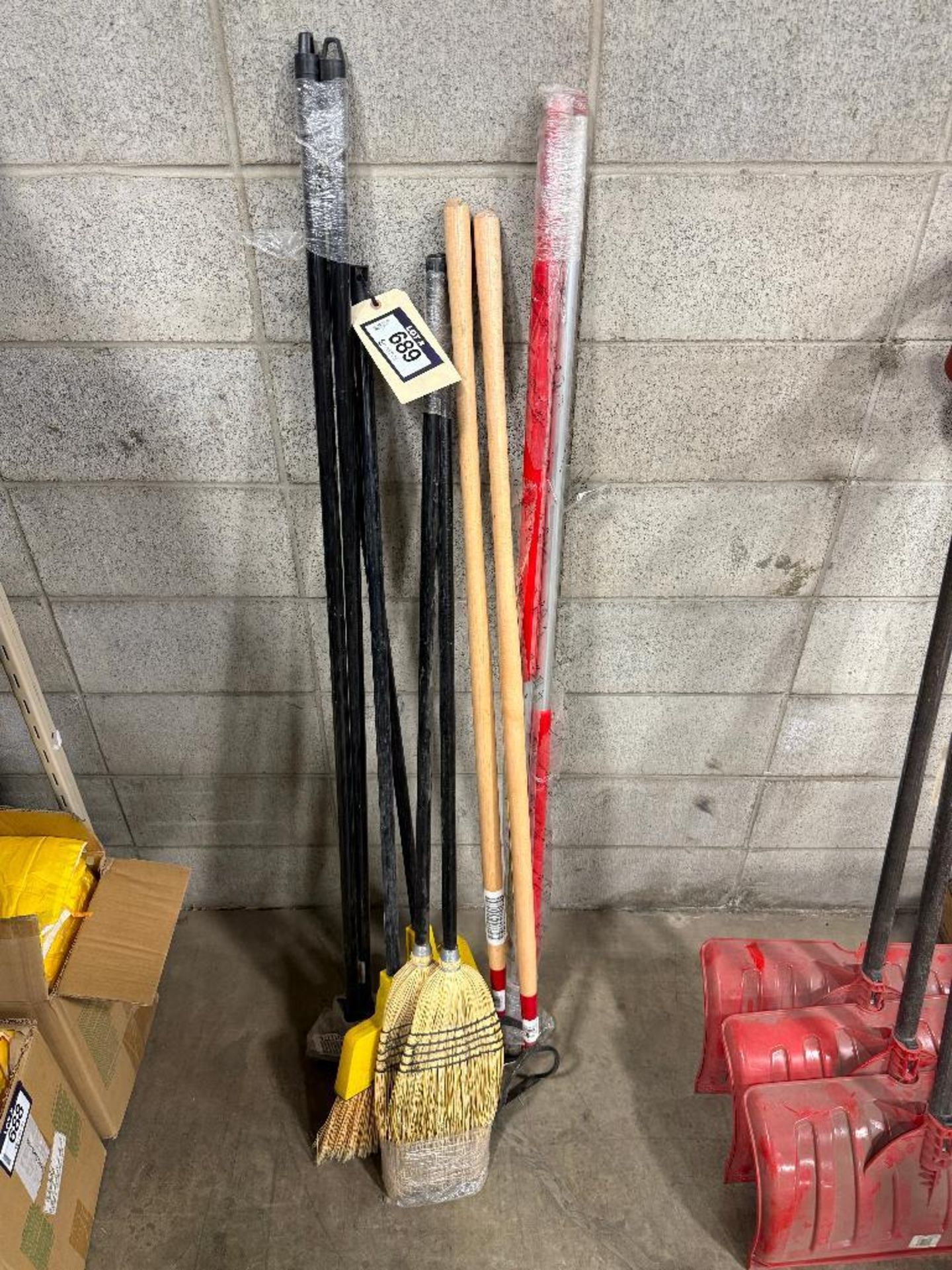 Lot of Asst. Brooms, Scrapers, Handles, etc. - Image 3 of 3