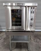 GARLAND MCO-E-5-C HALF SIZE ELECTRIC CONVECTION OVEN ON STAND