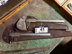 Lot of (2) Mitutoyo Calipers w/ Sheaths