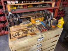 Lot of Asst. Magnetic Block, Dial Indicators, Cutters, Bits, Etc.