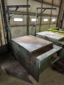 60” X 39” Heated Dip Tank w/ Hoist, Basket, Motor, Agitator, etc.