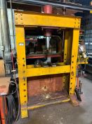 Hydraulic Press w/ Enerpac Pump PEM3022, including Asst. Attachments, etc.