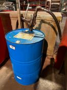 208-Liter Barrel of Mineral Spirits 3113, w/ Manual Barrel Pump (Approx. 60% Full)
