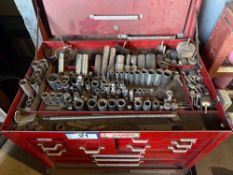Contents of Toolbox including Sockets, ScrewDrivers, Files, Wrenches, Snips, Pliers, etc