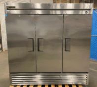 TRUE T-72F STAINLESS STEEL TRIPLE SOLID DOOR FREEZER