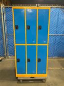 NEW 2-TIER 6-DOOR STEEL LOCKER CABINET