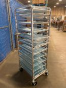 20-SLOT ALUMINUM CURVED TOP BUN PAN RACK WITH 12 FULL SIZE BUN PANS - NEW