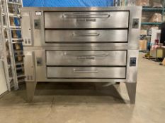 BAKERS PRIDE Y-600 NATURAL GAS DOUBLE STACK PIZZA DECK OVEN