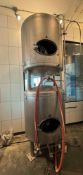 (2) NSI 1,000L STAINLESS STEEL UNJACKETED MATURATION TANKS - DOUBLE STACK, 2,000L TOTAL CAPACITY