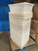 (18) CAMBRO WHITE POLY FOOD STORAGE BOX WITH COVERS