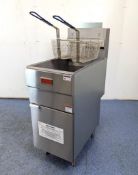 NEW 40LB NATURAL GAS FLOOR FRYER, 90K BTU, OMCAN 44225