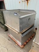 Lot of (2) Approx. 36” X 22” X 33” Stainless Steel Storage Drawers