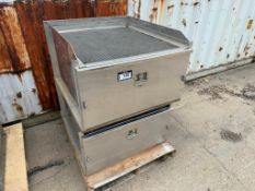 Lot of (2) Approx. 36” X 22” X 33” Stainless Steel Storage Drawers