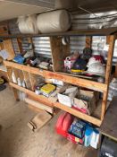 Contents of Shelving including Asst. Fasteners, Har Hats, Sill Plate Foam, etc. ***Must be removed b