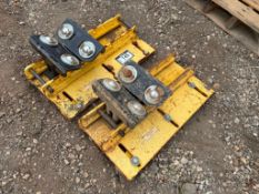 Lot of (2) LJ Welding & Machine 4,000lb. Capacity Adjustable Rollers