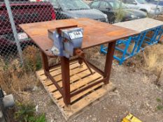 48” X 48” Steel Welding Table w/ 6” Bench Vise