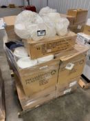 Pallet of Asst. Plastic Lids, Corkboard, Cups, etc.