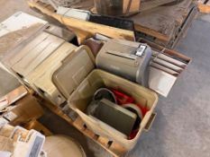 Pallet of Asst. Computer Paper, Shredder, Electrical Boxes, Zebra Label Printers, etc.