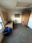 Contents of Office Including Single Pedestal Desk, (3) Asst. Cabinets, (5) Task Chairs, etc.