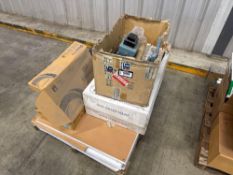 Pallet of Asst. Fly Light, Corkboard, Absorbent Socks, etc.