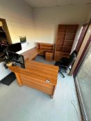 Lot of U-Shaped Desk, (2) Task Chairs, etc.