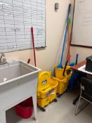 Lot of (3) Asst. Mop Buckets w/ Mops, etc.