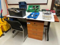 Table w/ Single Pedestal Storage and Side Chair