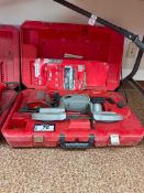 Milwaukee Electric Bandsaw w/ Case, Blades, etc.