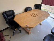 86” X 48” Board Room Table w/ (3) Task Chairs