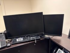 Lot of (2) LG Monitors, Keyboard, and Mouse