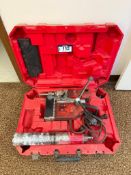 Milwaukee 1-5/8” Electromagnetic Drill w/ Case, Core Bit, etc.