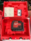 Milwaukee Cross Line Laser w/ Case