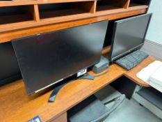 Lot of (2) Asst. LG Monitors, (1) Keyboard, etc.