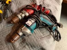 Lot of (1) Makita Electric Drill and (1) Milwaukee Electric Drill