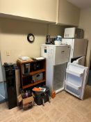 Contents of Kitchen including (2) Refrigerators, Small Appliances, Dishware, etc.