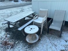 Lot of Picnic Table, Patio Chairs, etc.