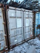 20' Seacan w/ Wood Shelving, Lighting, etc. (Contents Not Included) **Cannot be removed Until Dec.4t