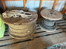 Lot of (1) Spool of Asst. Rope and (1) Spool of Asst. Copper Wire