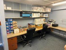 Lot of Asst. Printers, Printer Ink, Fixtures, File Organizers, etc.