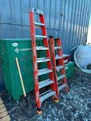 Lot of (1) 6’ Fiberglass Step Ladder and (1) 8’ Fiberglass Step Ladder