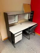 Single Pedestal Desk w/ Side Chair