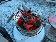 Lot of Asst. Rigid Bucket w/ Asst. Rigid Die Heads, Pipe Cutter, Reamer, etc.