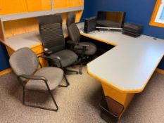 Lot of (1) HP Monitor, (1) APC UPS Backup, (3) Task Chairs, etc.