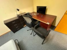 Contents of Room including TV, Desk, Chairs, Lamp, Dresser, Fan, Bed, etc.