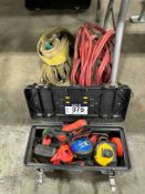 Lot of Road Safety Kits, Ratchet Straps, Booster Cables and Tool Kit w/ Flagging Supplies