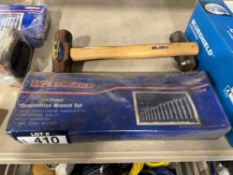 Lot of Westward 14-pc Combination Wrench Set and (2) Elgin Sledge Hammers