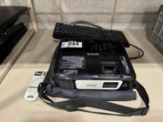 Epson EX9210 Projector w/ Logitech Keyboard and asst. Cables